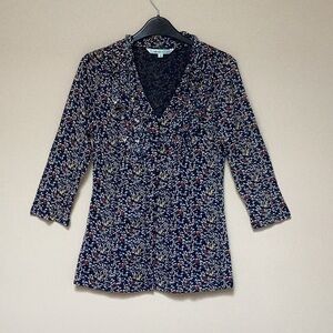 Black Patterned Mesh Top